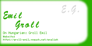 emil groll business card